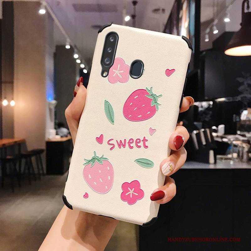 Hülle Samsung Galaxy A20s Weiche Anti-sturz Handyhüllen, Case Samsung Galaxy A20s Prägung Grün Membran