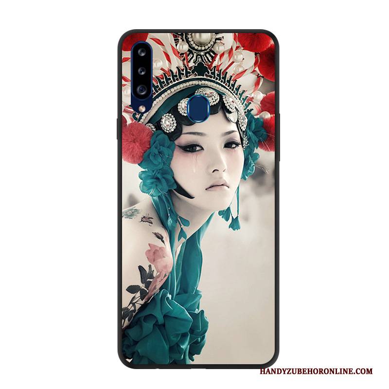 Hülle Samsung Galaxy A20s Weiche Grün Anti-sturz, Case Samsung Galaxy A20s Schutz Einfach Angepasst