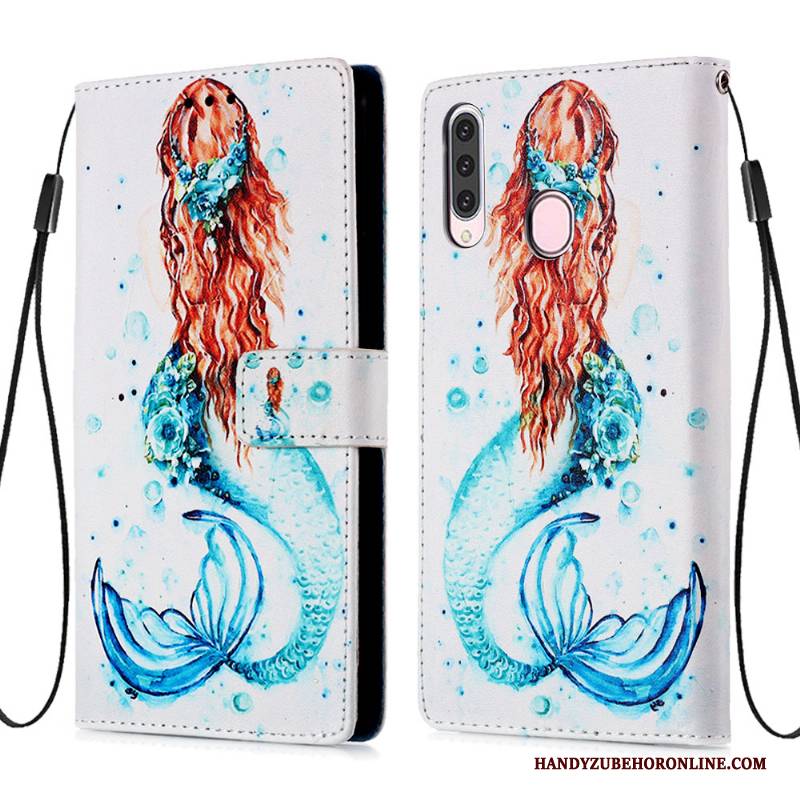 Hülle Samsung Galaxy A20s Weiche Persönlichkeit Blau, Case Samsung Galaxy A20s Lederhülle Karte