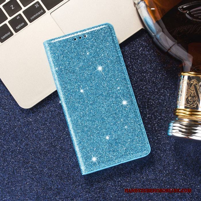 Hülle Samsung Galaxy A21s Folio Pulver Anti-sturz, Case Samsung Galaxy A21s Lederhülle Blau Handyhüllen