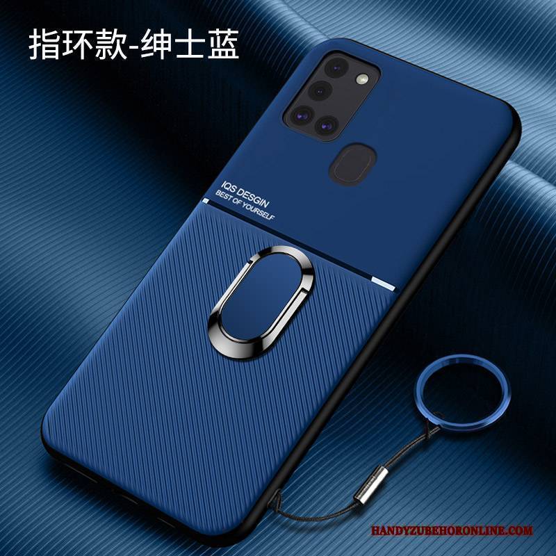 Hülle Samsung Galaxy A21s Kreativ Nubuck Schlank, Case Samsung Galaxy A21s Weiche Handyhüllen Ring