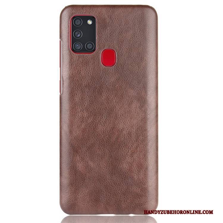 Hülle Samsung Galaxy A21s Lederhülle Nubuck Handyhüllen, Case Samsung Galaxy A21s Leder Anti-sturz Persönlichkeit