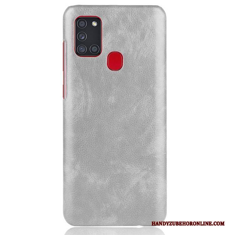 Hülle Samsung Galaxy A21s Lederhülle Nubuck Handyhüllen, Case Samsung Galaxy A21s Leder Anti-sturz Persönlichkeit