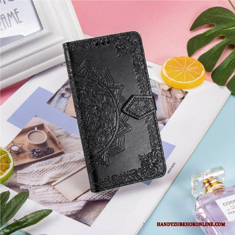 Hülle Samsung Galaxy A21s Lederhülle Rosa Anti-sturz, Case Samsung Galaxy A21s Folio Handyhüllen