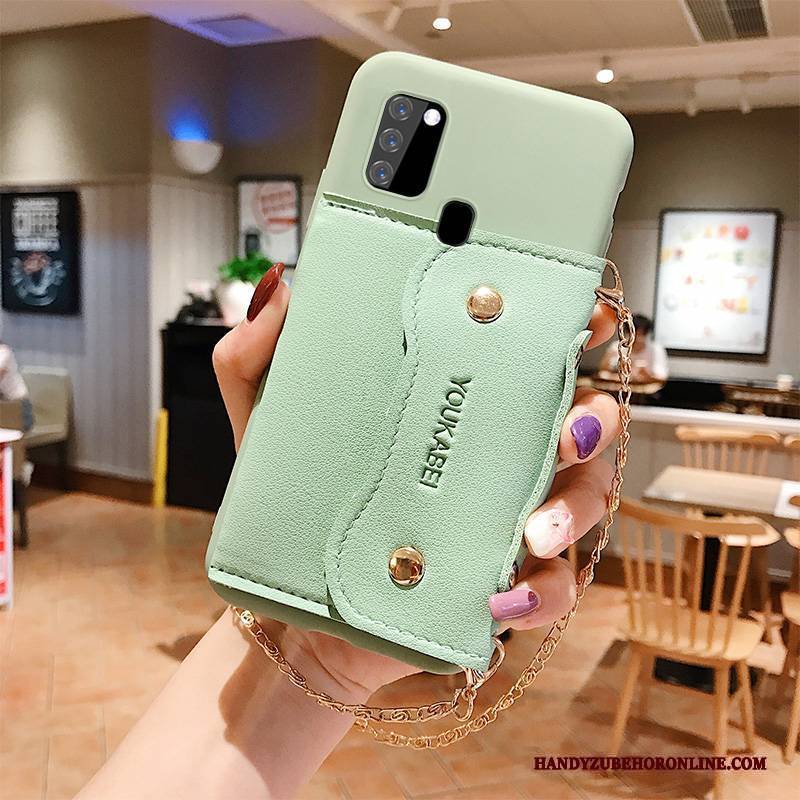 Hülle Samsung Galaxy A21s Silikon Gelb Handyhüllen, Case Samsung Galaxy A21s Taschen