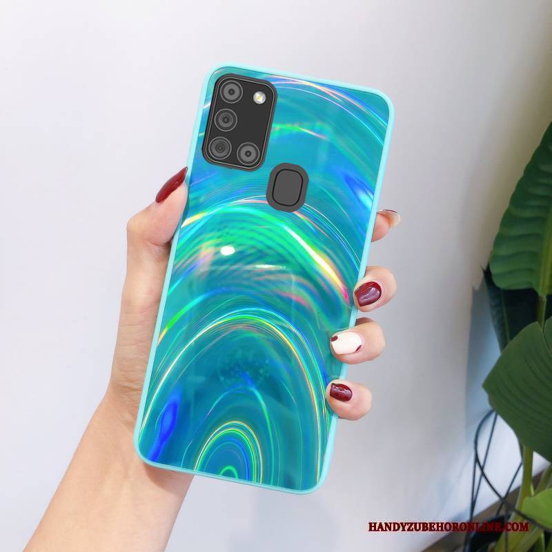 Hülle Samsung Galaxy A21s Silikon Liebhaber Handyhüllen, Case Samsung Galaxy A21s Taschen Leicht Netto Rot