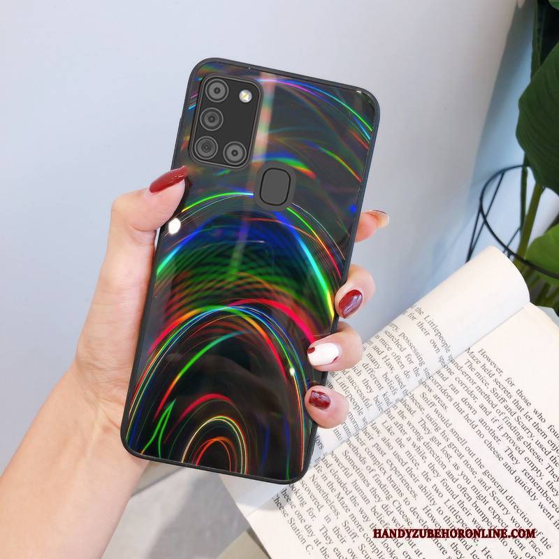 Hülle Samsung Galaxy A21s Silikon Liebhaber Handyhüllen, Case Samsung Galaxy A21s Taschen Leicht Netto Rot