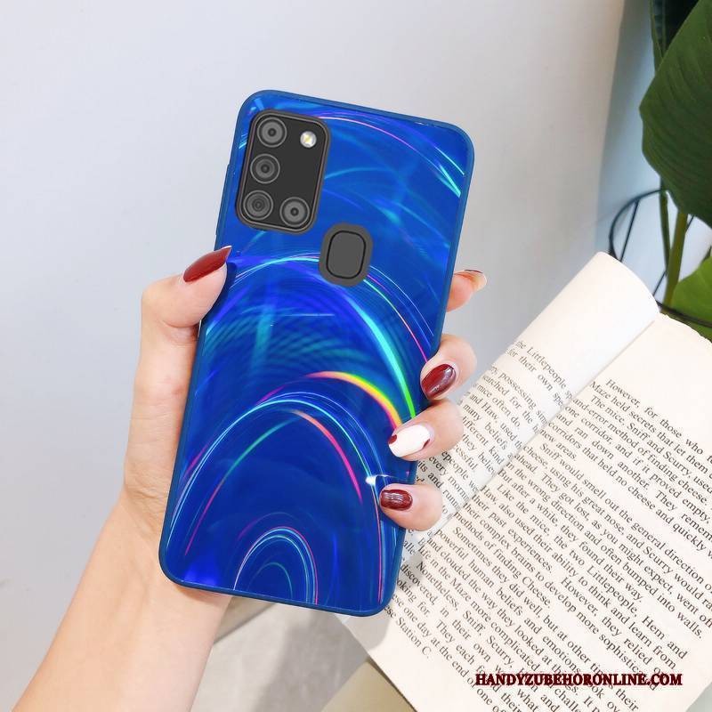 Hülle Samsung Galaxy A21s Silikon Liebhaber Handyhüllen, Case Samsung Galaxy A21s Taschen Leicht Netto Rot