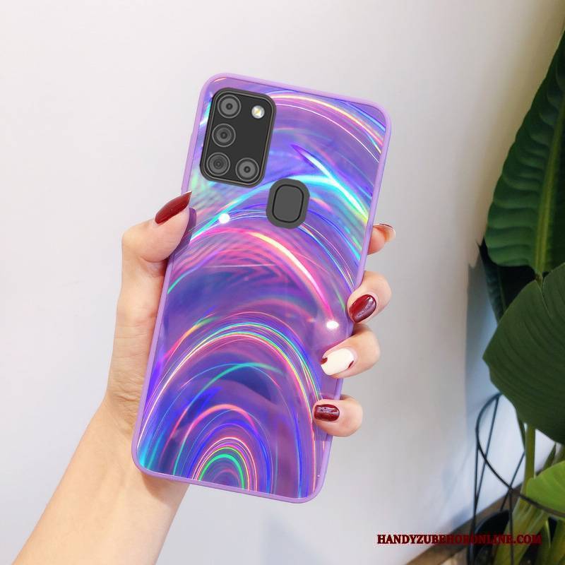 Hülle Samsung Galaxy A21s Silikon Liebhaber Handyhüllen, Case Samsung Galaxy A21s Taschen Leicht Netto Rot