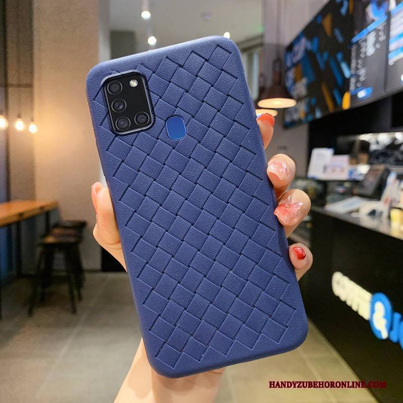 Hülle Samsung Galaxy A21s Taschen Anti-sturz Schwarz, Case Samsung Galaxy A21s Kreativ Einfach Temperieren