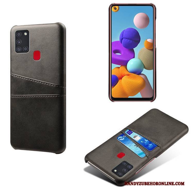 Hülle Samsung Galaxy A21s Taschen Persönlichkeit Anti-sturz, Case Samsung Galaxy A21s Leder Mini Gelb