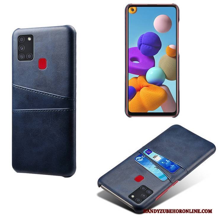 Hülle Samsung Galaxy A21s Taschen Persönlichkeit Anti-sturz, Case Samsung Galaxy A21s Leder Mini Gelb