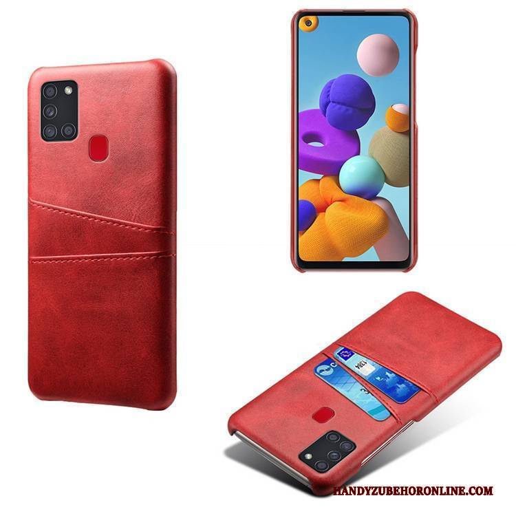 Hülle Samsung Galaxy A21s Taschen Persönlichkeit Anti-sturz, Case Samsung Galaxy A21s Leder Mini Gelb