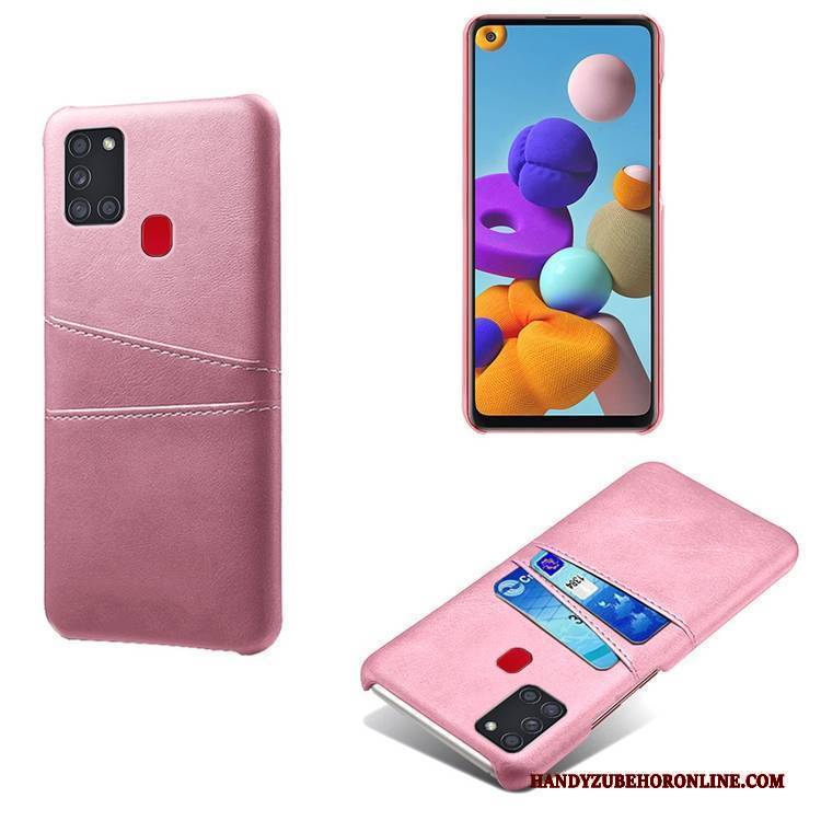 Hülle Samsung Galaxy A21s Taschen Persönlichkeit Anti-sturz, Case Samsung Galaxy A21s Leder Mini Gelb