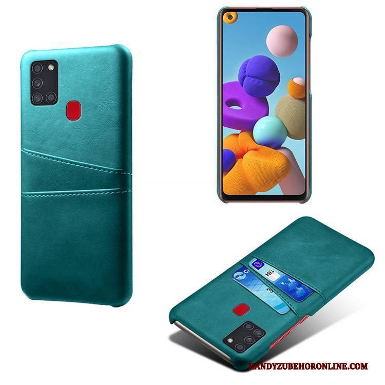 Hülle Samsung Galaxy A21s Taschen Persönlichkeit Anti-sturz, Case Samsung Galaxy A21s Leder Mini Gelb