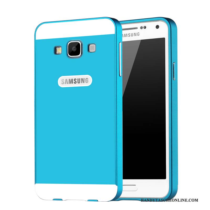 Hülle Samsung Galaxy A3 2015 Metall Handyhüllen Blau, Case Samsung Galaxy A3 2015 Schutz Grenze