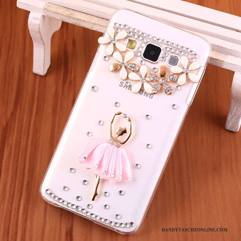 Hülle Samsung Galaxy A3 2015 Strass Gold Schwer, Case Samsung Galaxy A3 2015 Schutz Handyhüllen Anti-sturz