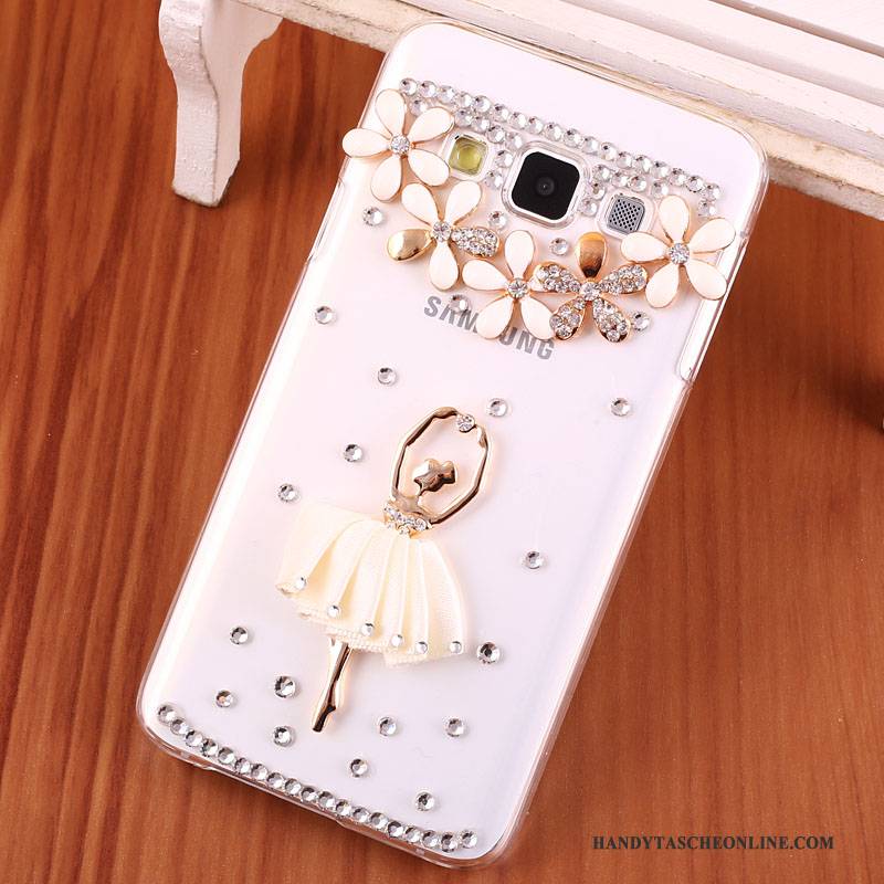 Hülle Samsung Galaxy A3 2015 Strass Gold Schwer, Case Samsung Galaxy A3 2015 Schutz Handyhüllen Anti-sturz