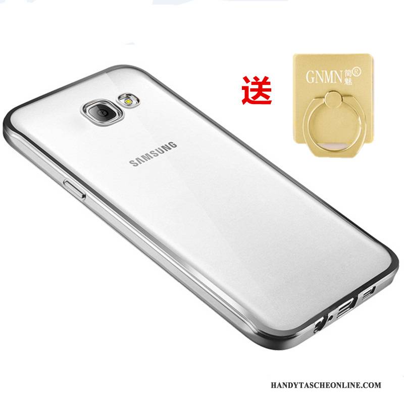 Hülle Samsung Galaxy A3 2016 Schutz Gold Transparent, Case Samsung Galaxy A3 2016 Weiche