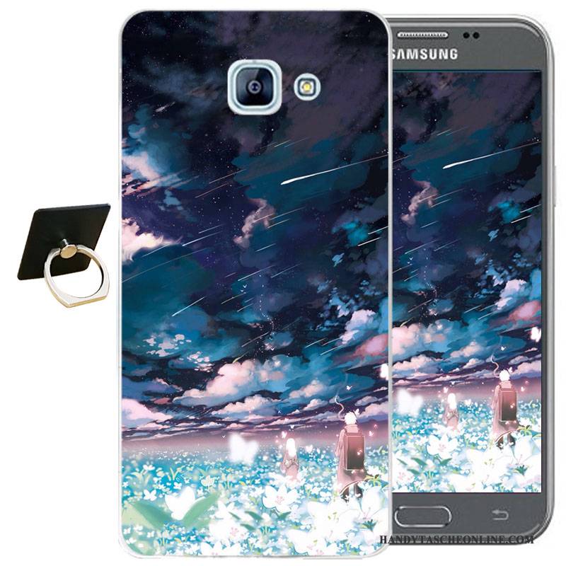 Hülle Samsung Galaxy A3 2017 Karikatur Handyhüllen Anti-sturz, Case Samsung Galaxy A3 2017 Schutz Blau