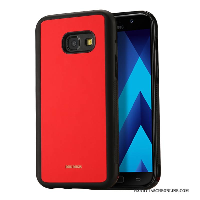 Hülle Samsung Galaxy A3 2017 Schutz Karte Anti-sturz, Case Samsung Galaxy A3 2017 Leder Weiß Handyhüllen