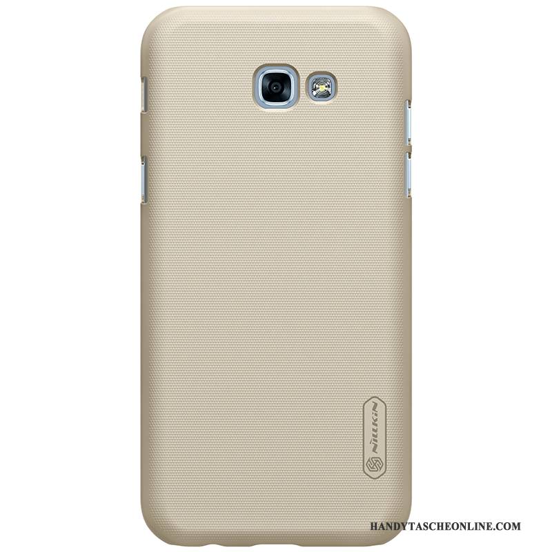 Hülle Samsung Galaxy A3 2017 Schutz Schwer Rot, Case Samsung Galaxy A3 2017 Gold Nubuck