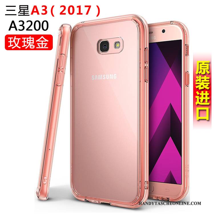 Hülle Samsung Galaxy A3 2017 Silikon Anti-sturz Handyhüllen, Case Samsung Galaxy A3 2017 Schutz Weiß