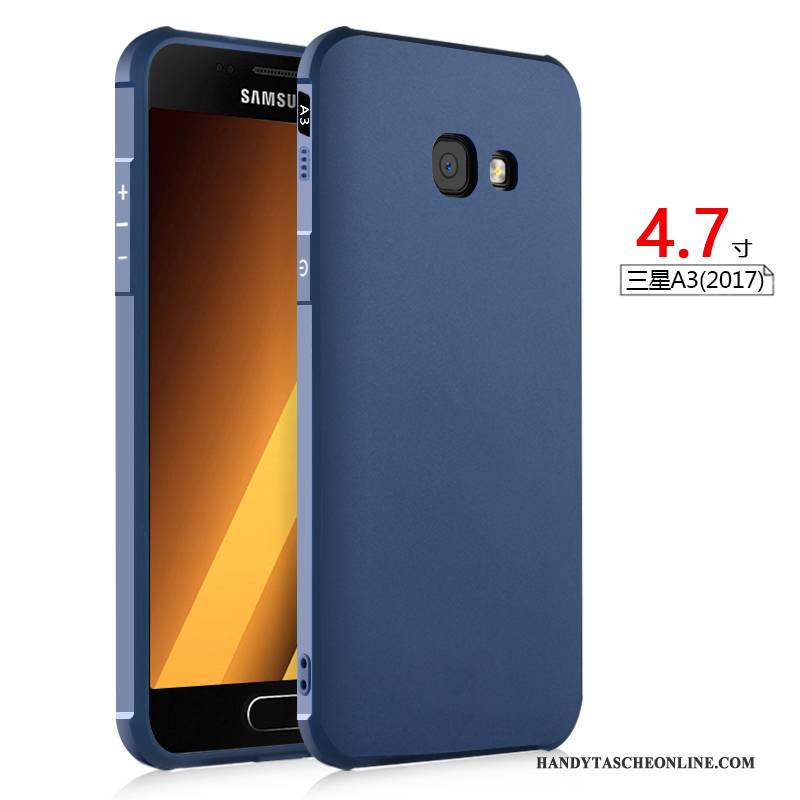 Hülle Samsung Galaxy A3 2017 Weiche Schwarz Anti-sturz, Case Samsung Galaxy A3 2017 Prägung Lichtfarbe Handyhüllen