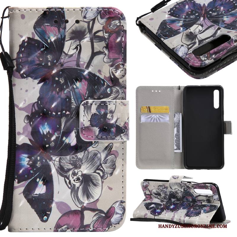 Hülle Samsung Galaxy A30s Gemalt Karte Weiß, Case Samsung Galaxy A30s Folio Handyhüllen