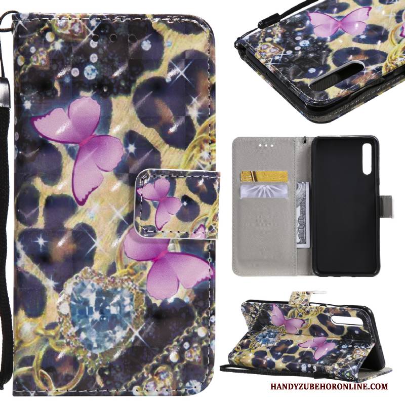 Hülle Samsung Galaxy A30s Gemalt Karte Weiß, Case Samsung Galaxy A30s Folio Handyhüllen