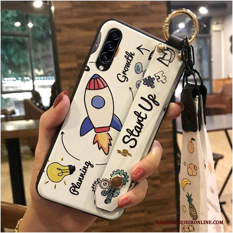 Hülle Samsung Galaxy A30s Karikatur Handyhüllen Gelb, Case Samsung Galaxy A30s Weiche Hängende Verzierungen Schlussverkauf