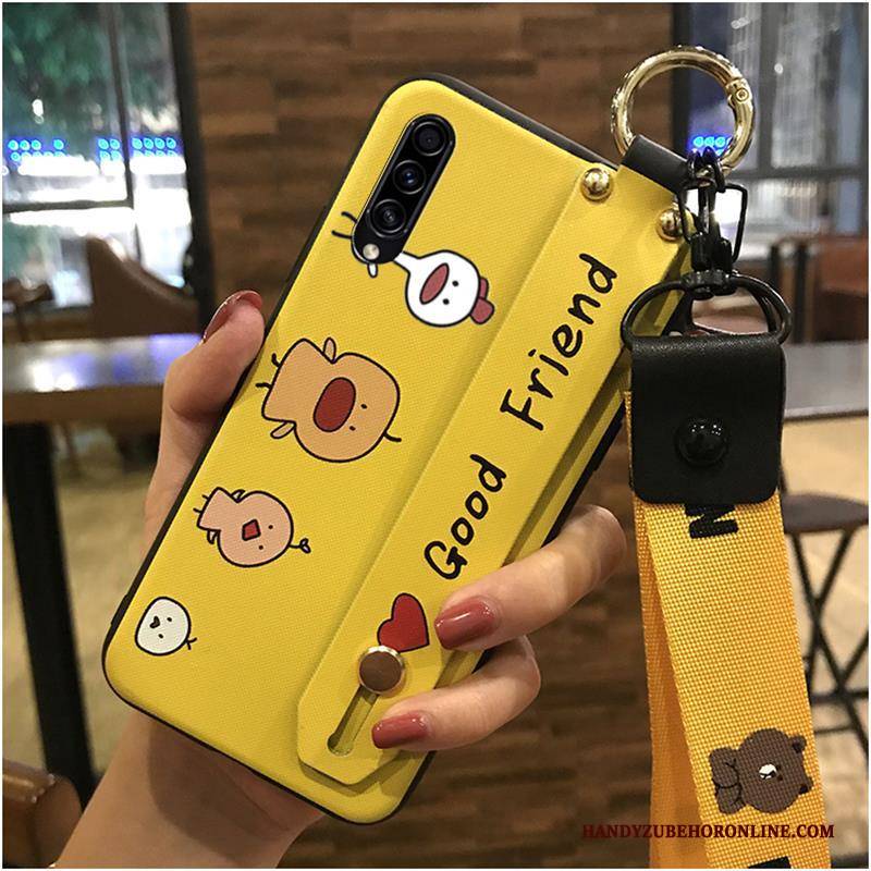 Hülle Samsung Galaxy A30s Karikatur Handyhüllen Gelb, Case Samsung Galaxy A30s Weiche Hängende Verzierungen Schlussverkauf