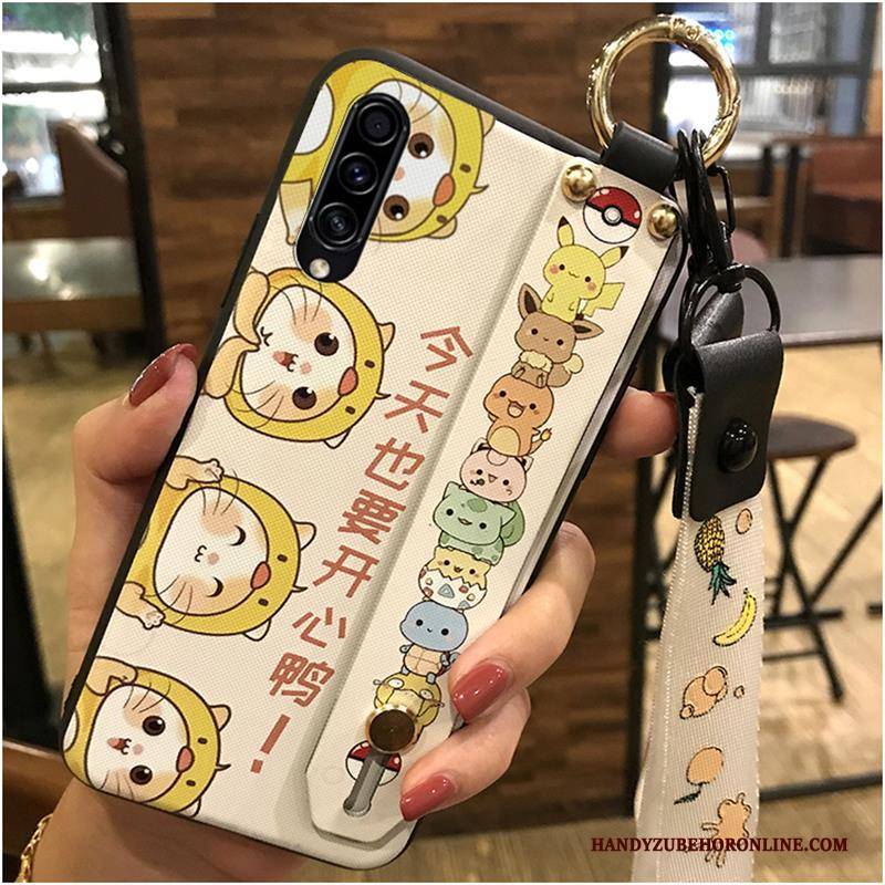 Hülle Samsung Galaxy A30s Karikatur Handyhüllen Gelb, Case Samsung Galaxy A30s Weiche Hängende Verzierungen Schlussverkauf