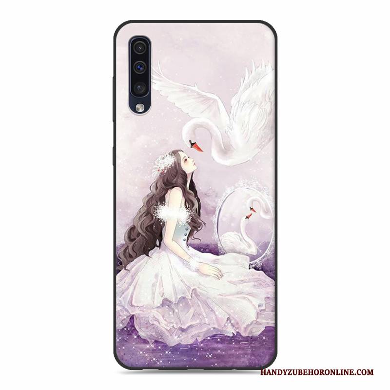 Hülle Samsung Galaxy A30s Karikatur Persönlichkeit Anti-sturz, Case Samsung Galaxy A30s Kreativ Weiß Handyhüllen