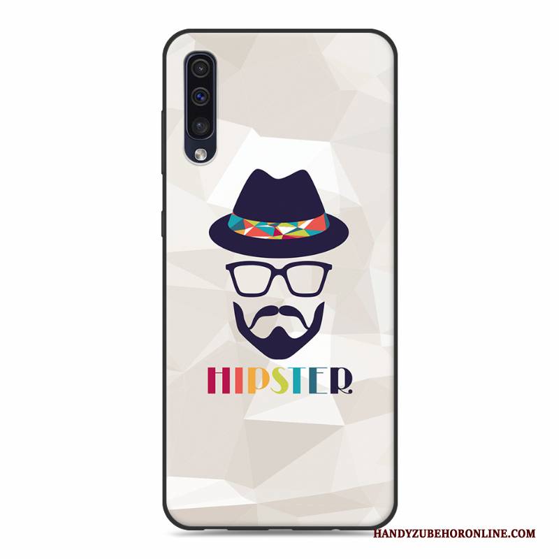 Hülle Samsung Galaxy A30s Karikatur Persönlichkeit Anti-sturz, Case Samsung Galaxy A30s Kreativ Weiß Handyhüllen