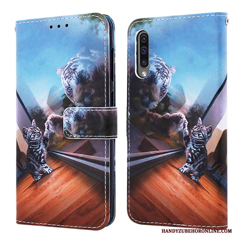 Hülle Samsung Galaxy A30s Lederhülle Persönlichkeit Schwarz, Case Samsung Galaxy A30s Weiche Karte