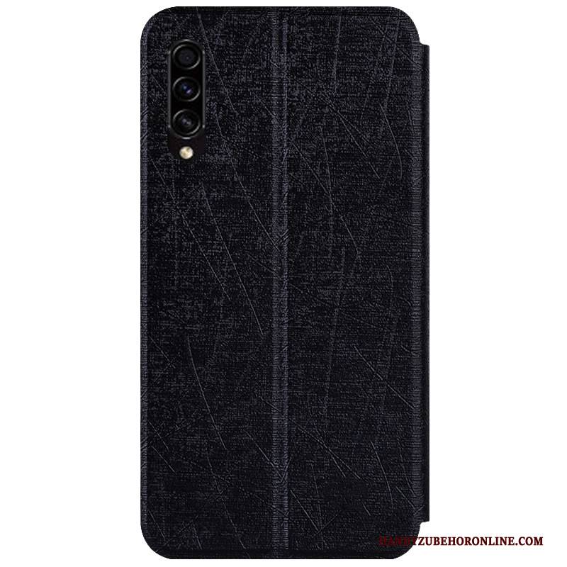 Hülle Samsung Galaxy A30s Lederhülle Silber Anti-sturz, Case Samsung Galaxy A30s Halterung Handyhüllen