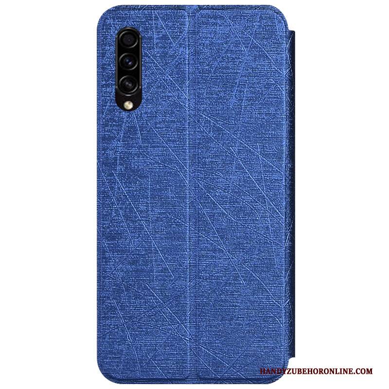 Hülle Samsung Galaxy A30s Lederhülle Silber Anti-sturz, Case Samsung Galaxy A30s Halterung Handyhüllen