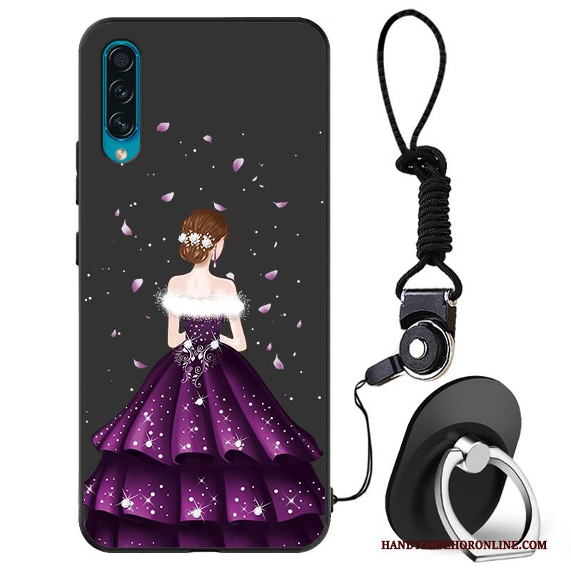 Hülle Samsung Galaxy A30s Schutz Nubuck Handyhüllen, Case Samsung Galaxy A30s Weiche Garn Schwarz