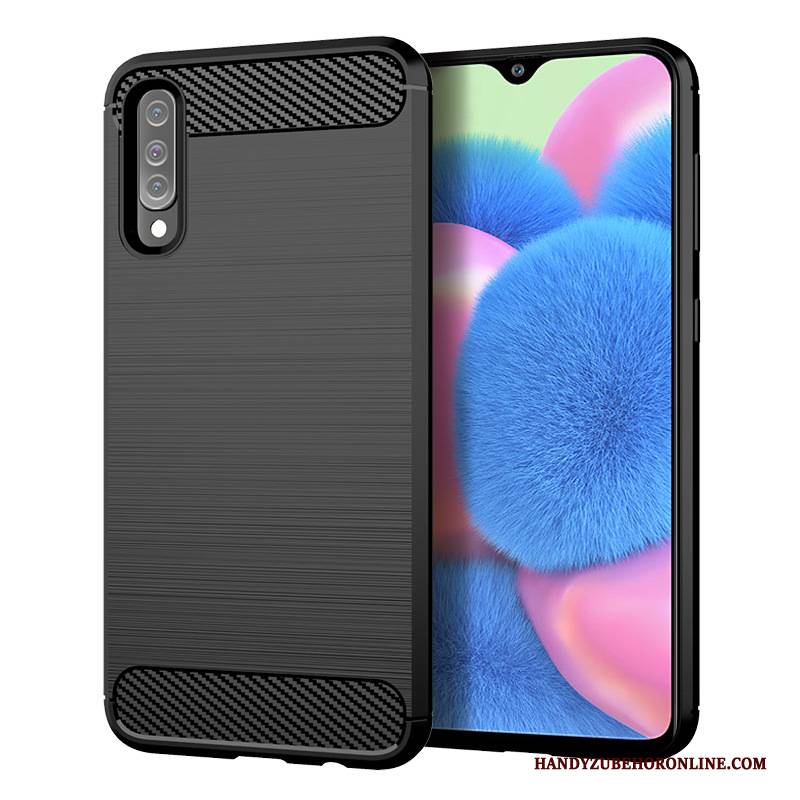 Hülle Samsung Galaxy A30s Weiche Seide Muster, Case Samsung Galaxy A30s Schutz Blau Handyhüllen