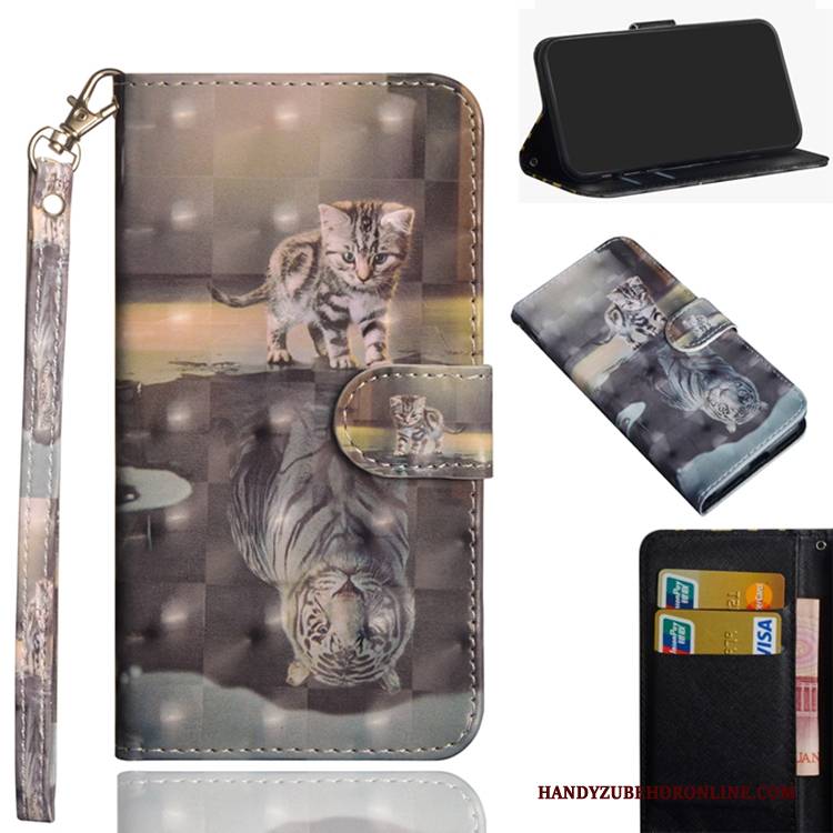 Hülle Samsung Galaxy A40 Folio Lila Anti-sturz, Case Samsung Galaxy A40 Lederhülle Handyhüllen