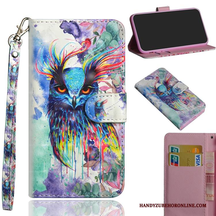 Hülle Samsung Galaxy A40 Folio Lila Anti-sturz, Case Samsung Galaxy A40 Lederhülle Handyhüllen