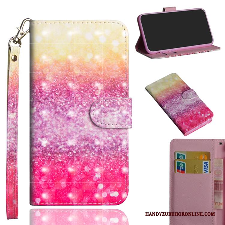 Hülle Samsung Galaxy A40 Folio Lila Anti-sturz, Case Samsung Galaxy A40 Lederhülle Handyhüllen