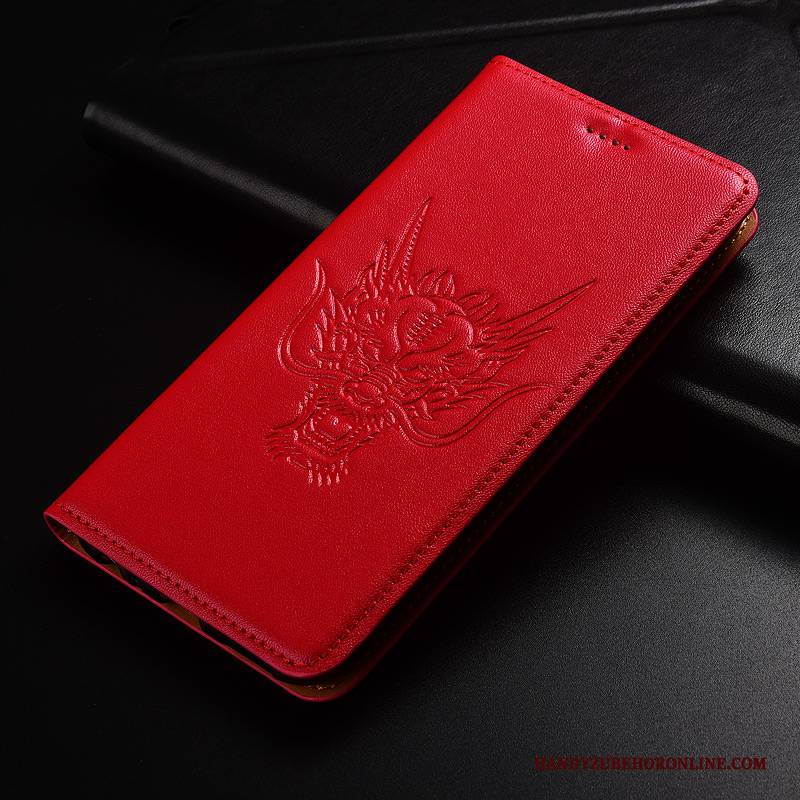 Hülle Samsung Galaxy A40 Lederhülle Rot Jeden Tag, Case Samsung Galaxy A40 Leder Handyhüllen Muster