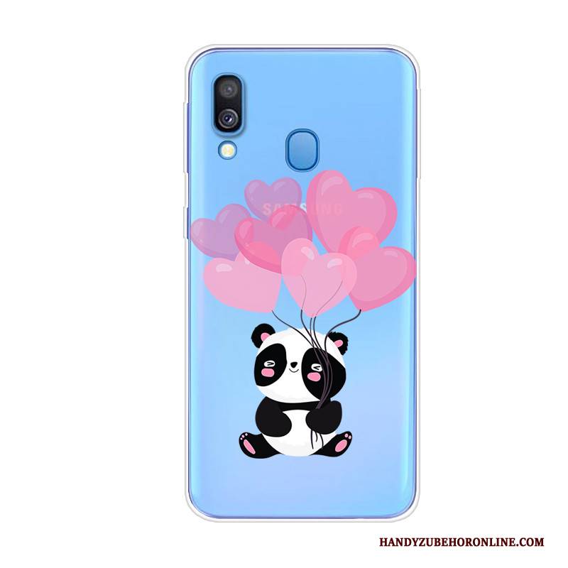 Hülle Samsung Galaxy A40 Schutz Handyhüllen Tier, Case Samsung Galaxy A40 Silikon Persönlichkeit Blau