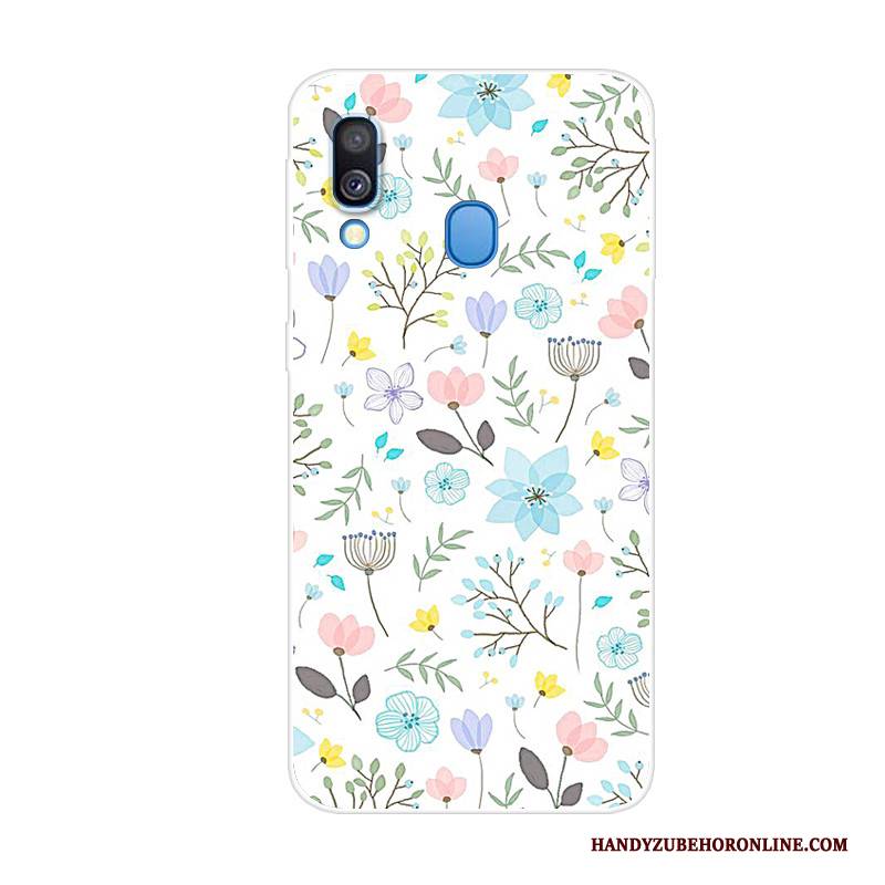 Hülle Samsung Galaxy A40 Schutz Handyhüllen Tier, Case Samsung Galaxy A40 Silikon Persönlichkeit Blau