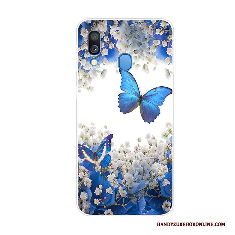 Hülle Samsung Galaxy A40 Schutz Handyhüllen Tier, Case Samsung Galaxy A40 Silikon Persönlichkeit Blau