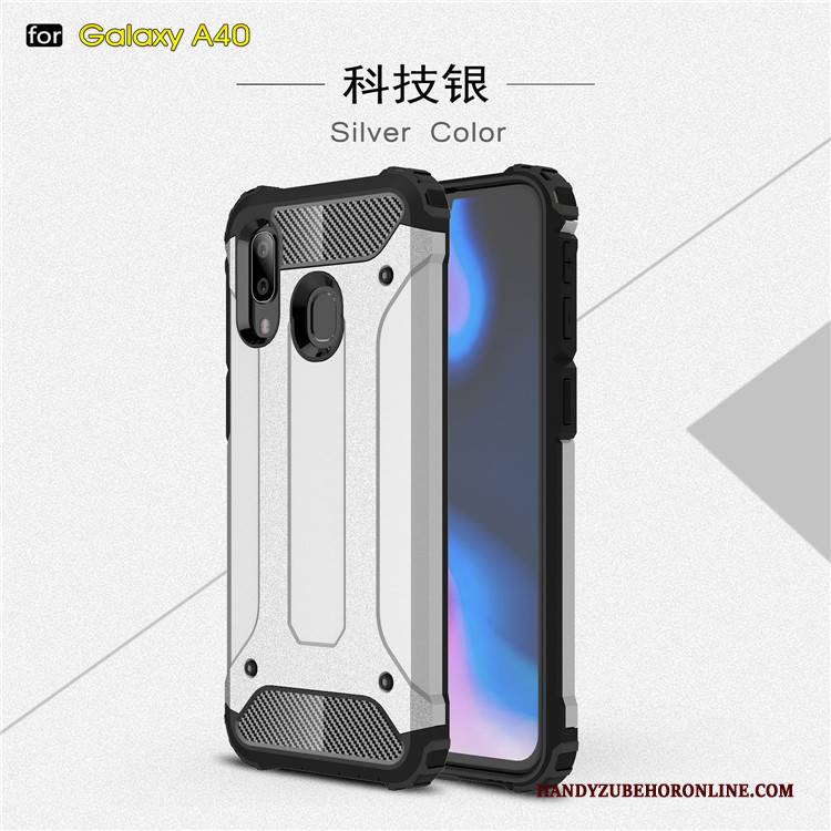 Hülle Samsung Galaxy A40 Silikon Rot Trend, Case Samsung Galaxy A40 Weiche Anti-sturz Schwer