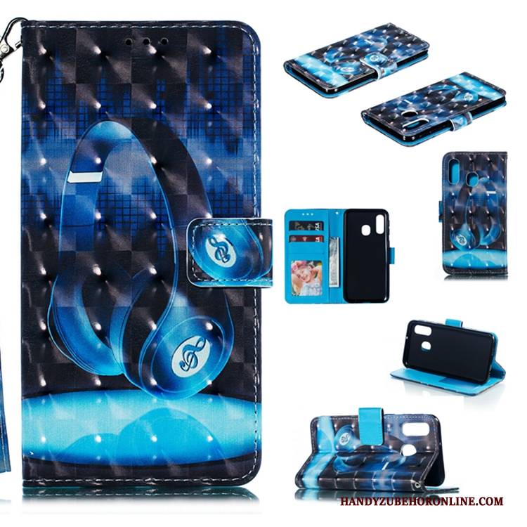 Hülle Samsung Galaxy A40 Silikon Weiß Anti-sturz, Case Samsung Galaxy A40 Folio Handyhüllen