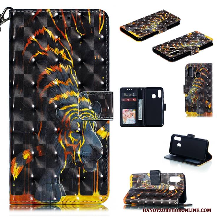 Hülle Samsung Galaxy A40 Silikon Weiß Anti-sturz, Case Samsung Galaxy A40 Folio Handyhüllen